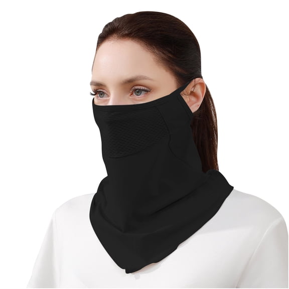 UTSJKR Cooling Balaclava Face Mask UPF 50 Sun Protection Breathable Neck Gaiter Golf Hiking Running Cycling Outdoor Sports Black