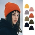 thumbnail image 1 of UTSJKR Cozy Ribbed Knit Beanie in Mustard – Soft Acrylic Cuffed Winter Hat for Men and Women, Perfect for Cold Weather Khaki, 1 of 7