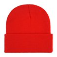thumbnail image 1 of UTSJKR Beanie Hats for Men Slouchy Beanies for Men Knitted Caps for Women Soft Warm Unisex Cuffed Solid Skull Cap Red, 1 of 2