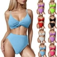 thumbnail image 1 of UTSJKR Bikini Sets for Women Cheeky Bikini Swimsuits Sexy Bathing Suits 2Pc High Waisted Cute Swimwear Push Up Bikini Green M, 1 of 4