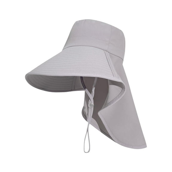 UTSJKR Sun Hats for Women with Neck Flap Ponytail Hole Women Sun Hats Rollable UV Protection Fishing Hats Wide Brim UPF 50  Gray
