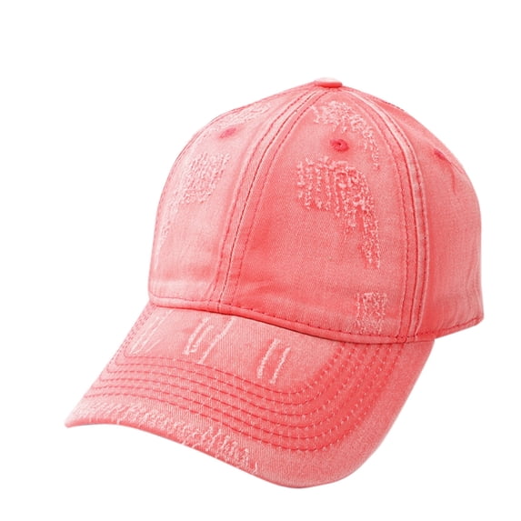 UTSJKR Vintage Baseball Cap for Men Women Golf Dad Hat Adjustable Low Profile Sun Protection Distressed Visor Cap Outdoor Watermelon Red