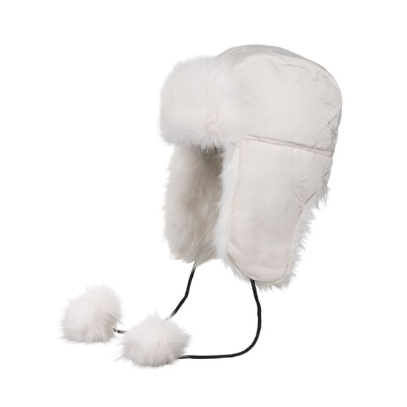 UTSJKR Winter Trapper Hat Women Winter Warm Hat Women Ushanka Hat with Ear Flaps Thermal Hat Ladies Winter Hats Russian Hat White