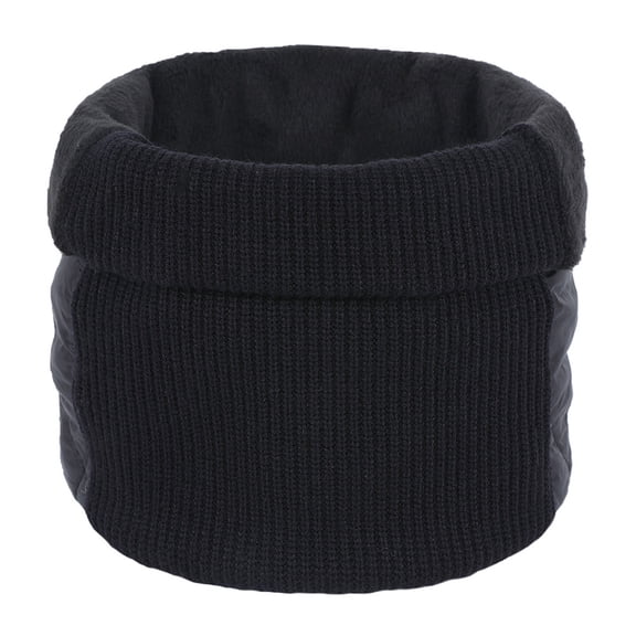 UTSJKR Fashion Women's Fleece Lined Knitted Circle Loop Scarf Outdoor Windproof Scarf Winter Warm Scarves Black