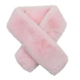 thumbnail image 1 of UTSJKR Faux Fur Collar Scarf for Women Faux Fur Scarves Neck Shrug Warm Fuzzy Fleece Scarf for Spring Fall Winter Coat Dress Pink, 1 of 3