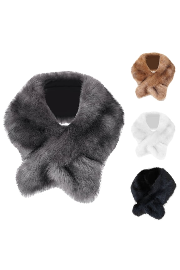 Faux Fur Wedding Shawl Woman Party Bride Cape Cloak Winter Bridal Wraps Accessory Winter Stole Scarves Shrug Black