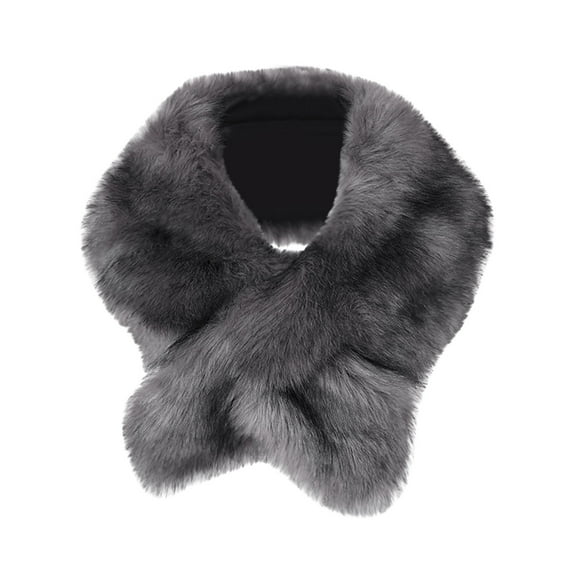 UTSJKR Faux Fur Wedding Shawl Woman Party Bride Cape Cloak Winter Bridal Wraps Accessory Winter Stole Scarves Shrug Gray