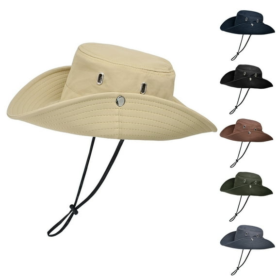 UTSJKR Fishing Hat for Men Women, Wide Brim Summer Safari Hat, UDF 50+ UV Protection Sun Hats, Bucket Hiking Beach Hat Army Green