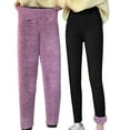 thumbnail image 1 of UTSJKR Flash Deals Women's Fleece Lined Leggings Warm Winter Yoga Pants High Waisted Legging Thermal Running Pants Casual Leggings Black XXL, 1 of 9