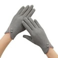 thumbnail image 1 of UTSJKR Gloves for Women Women's Gloves Warm German Velvet Touch Screen Plus Velvet Elastic Warm Outdoor Gloves Winter Gloves Gray, 1 of 3
