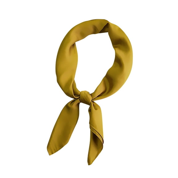 UTSJKR Hair Bandana Stain Silk Scarf for Women Neck Head Scarves Lightweight Headband 27.5 × 27.5 Inches Gold