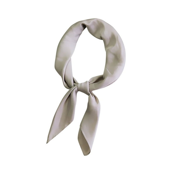 UTSJKR Hair Bandana Stain Silk Scarf for Women Neck Head Scarves Lightweight Headband 27.5 × 27.5 Inches Khaki