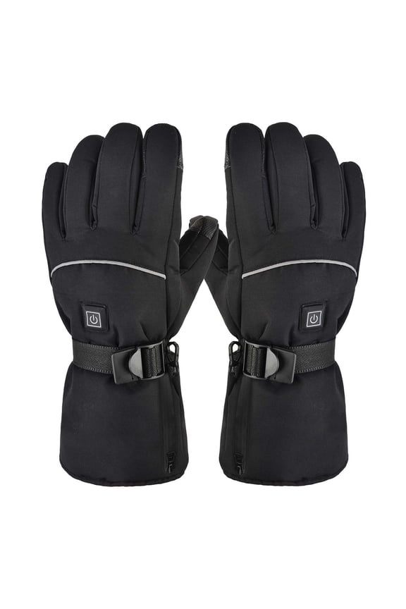 Heated Gloves Rechargeable Lithium Battery 3 Temperature Settings Electric Heat Resistant Gloves for Men Women for Sports Outdoor Climbing Hiking Skiing Winter Handwarmer Black