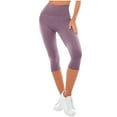 thumbnail image 1 of UTSJKR High Waisted Leggings for Women - Tummy Control Yoga Pants for Workout Running Athletic Women's Leggings Purple XXL, 1 of 7