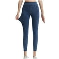 thumbnail image 1 of UTSJKR Jean Leggings Yoga Pants for Women Elastic High Waist Slim Fit Tummy Control Skinny Stretchy Imitation Denim Pants Blue XL, 1 of 3