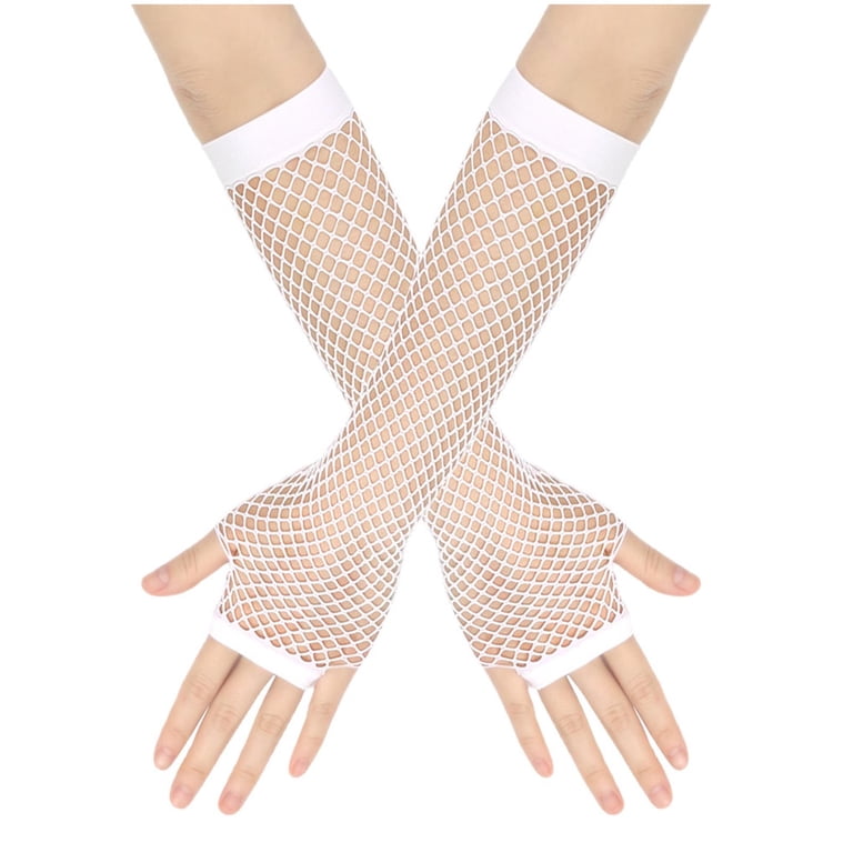 emo fish nets Fishnet Gloves Fingerless For Women Men Net Arm Sleeve Mesh Goth Punk 80s Party Costume Accessories Supplies : Clothing, Shoes & Jewelry The possibilities are Black Mesh Fingerless Gloves Short