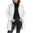 thumbnail image 1 of UTSJKR Long Cardigans for Women Trendy Loose Fit Corduroy Jacket Women Casual Fall Button Up Hooded Coat with Pockets White S, 1 of 9