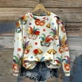 thumbnail image 1 of UTSJKR Mardi Gras Sweatshirt Women Fat Tuesday Shirts Mardi Gras Carnival Shirt Celebration Pullover Top Multicolor L, 1 of 6