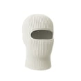 thumbnail image 1 of UTSJKR Men All In One Knit Balaclava Hat With Face Mask, Built In Neck Warmer Thermal Warm, Cold Weather Skiing Cycling Outdoor Headwear Beige, 1 of 5