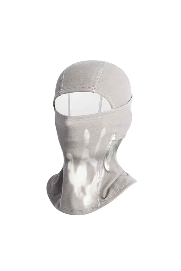 Men Creative Handprint Pattern Thermal Warm Balaclava, Windproof Cold Proof Design, Skiing Cycling Outdoor Trendy Practical Headgear Gray