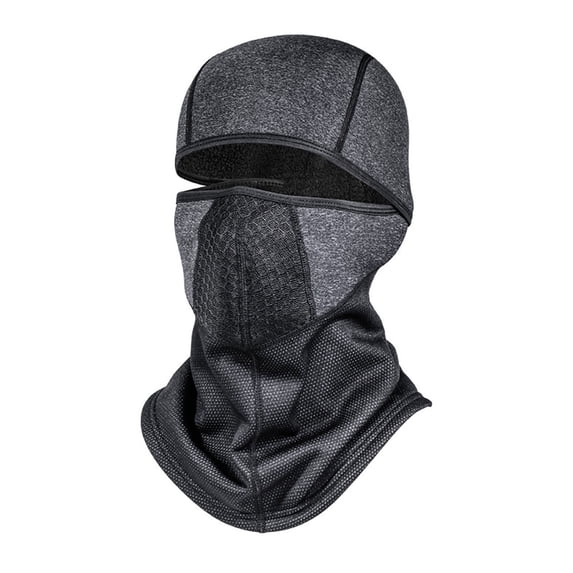 UTSJKR Men Lightweight Wind Resistant Integrated Warm Headgear, Full Coverage Face Protection Design, Autumn Winter Outdoor Sports Practical Headwear Dark Gray