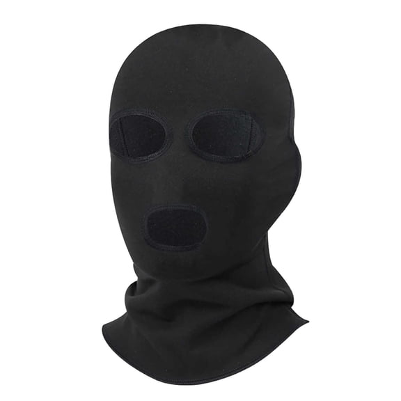 UTSJKR Men Tactical Three Hole Breathable Balaclava Hat, Windproof Cold Resistant Design, Outdoor Skiing Mountaineering Sports Full Face Protection Headgear Black