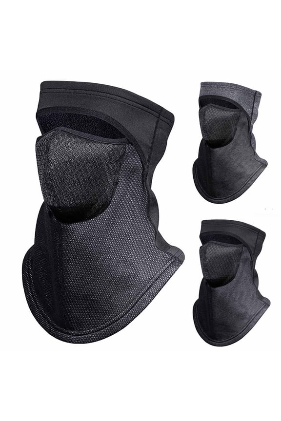 Men's Balaclava Ski Mask 3-in-1 Hat Neck Warmer Face Cover Windproof Cold-Proof for Outdoor Sports Dark Gray
