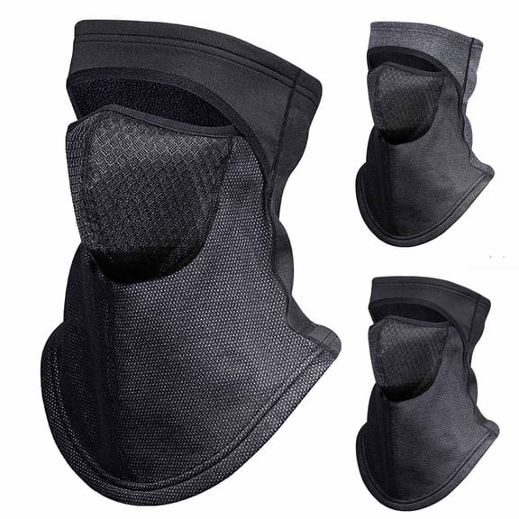 UTSJKR Men's Balaclava Ski Mask 3-in-1 Hat Neck Warmer Face Cover Windproof Cold-Proof for Outdoor Sports Dark Gray