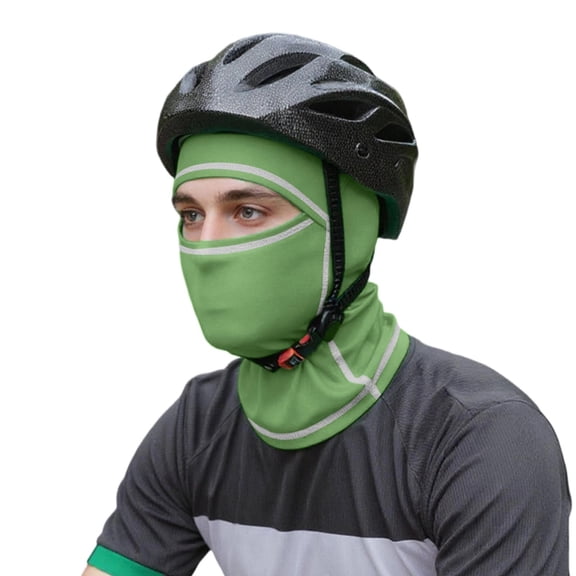 UTSJKR Men's Heat Sensitive Color Changing Balaclava, Gradient Full Face Windproof Breathable Cycling Headgear Army Green