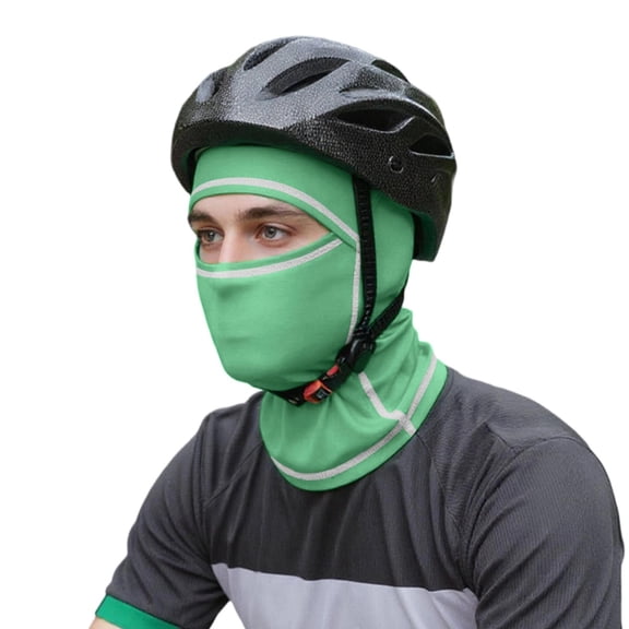 UTSJKR Men's Heat Sensitive Color Changing Balaclava, Gradient Full Face Windproof Breathable Cycling Headgear Green