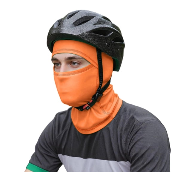 UTSJKR Men's Heat Sensitive Color Changing Balaclava, Gradient Full Face Windproof Breathable Cycling Headgear Orange