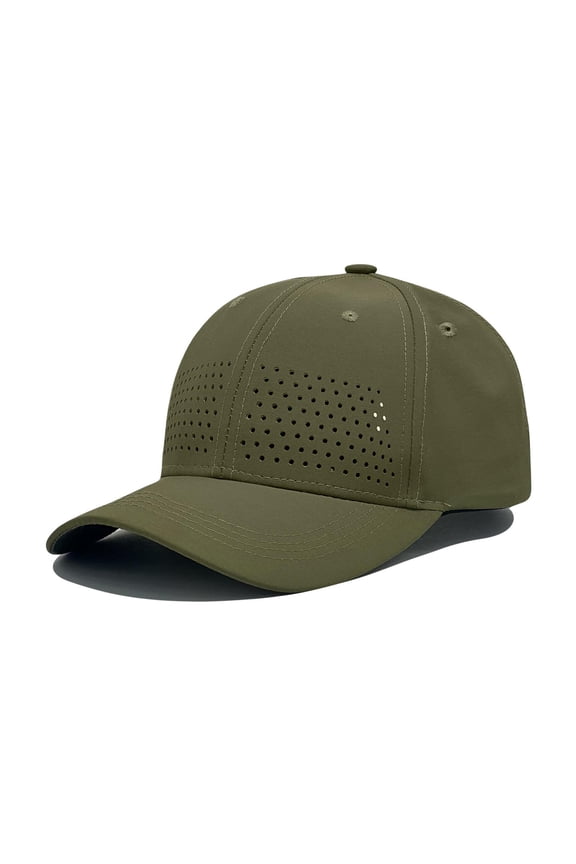 Men's Mesh Back Trucker Baseball Cap, Breathable Adjustable Lightweight Sun Hat for Sports Outdoor Army Green