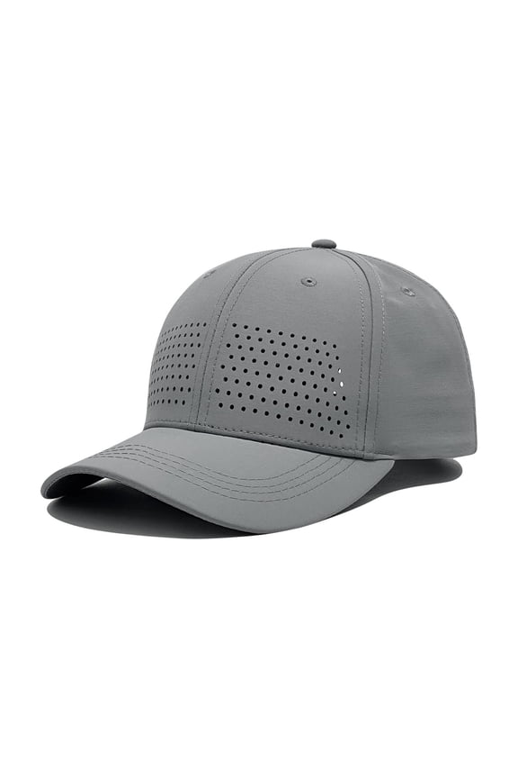 Men's Mesh Back Trucker Baseball Cap, Breathable Adjustable Lightweight Sun Hat for Sports Outdoor Gray