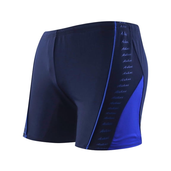 UTSJKR Men's Square Leg Swim Briefs Trunks Printed Swimsuit Athletic Swimwear Athletic Bathing Suit Swimming Boxers Shorts Dark Blue XXL