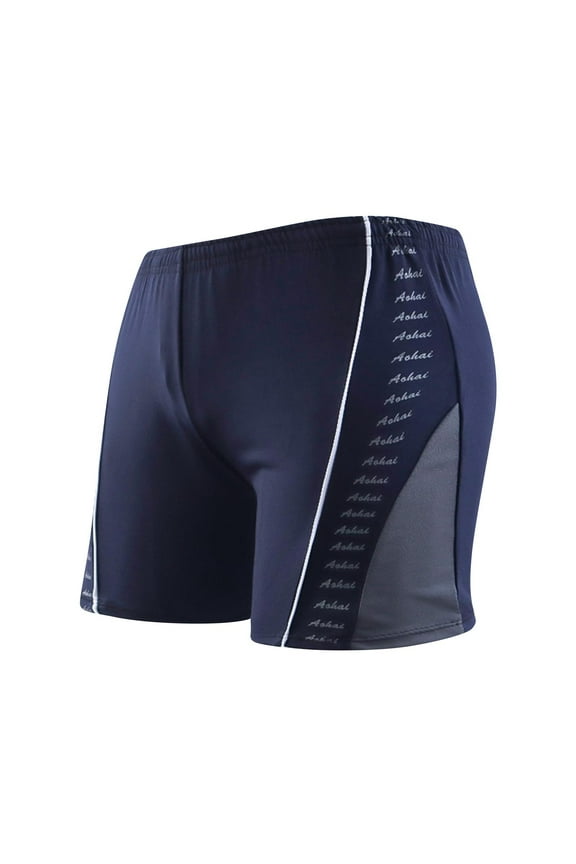Men's Square Leg Swim Briefs Trunks Printed Swimsuit Athletic Swimwear Athletic Bathing Suit Swimming Boxers Shorts Gray XL