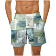 thumbnail image 1 of UTSJKR Mens Casual Swim Shorts Stretch Waist Short Pant Classic Vintage Pants Training Hawaiian Summer Beach Shorts Multicolor 20, 1 of 6