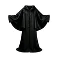 thumbnail image 1 of UTSJKR Mens Full‑Length Hooded Robe Cloak with Wide Bell Sleeves and Front Zipper for Wizard Sorcerer Halloween Party Stage Cosplay Outfit Black S, 1 of 6