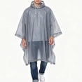 thumbnail image 1 of UTSJKR Mens Loose Fit Hooded Rain Poncho with Drawstring Closure Lightweight Waterproof Cape for Hiking Camping Travel Outdoor Rain Protection Gray, 1 of 4