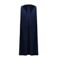 thumbnail image 1 of UTSJKR Mens Satin Sleeveless Full‑Length Cape Cloak, Gathered Neck Front Split Robe, Classic Outer Piece for Superhero Cosplay and Holiday Costume Parties Navy M, 1 of 5