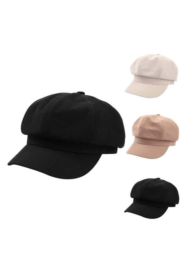 Newsboy Cabbie Baker Boy Hat Beret Cap for Women Pageboy Visor Trendy Hat Sailor Fiddler Hat Newsboy Cap White