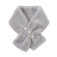 thumbnail image 1 of UTSJKR Plush Scarf for Women Winter Furry Faux Fur Loophole Short Scarf Soft Cozy Neck Warmer Wrap Casual Fashion Scarves Gray, 1 of 3