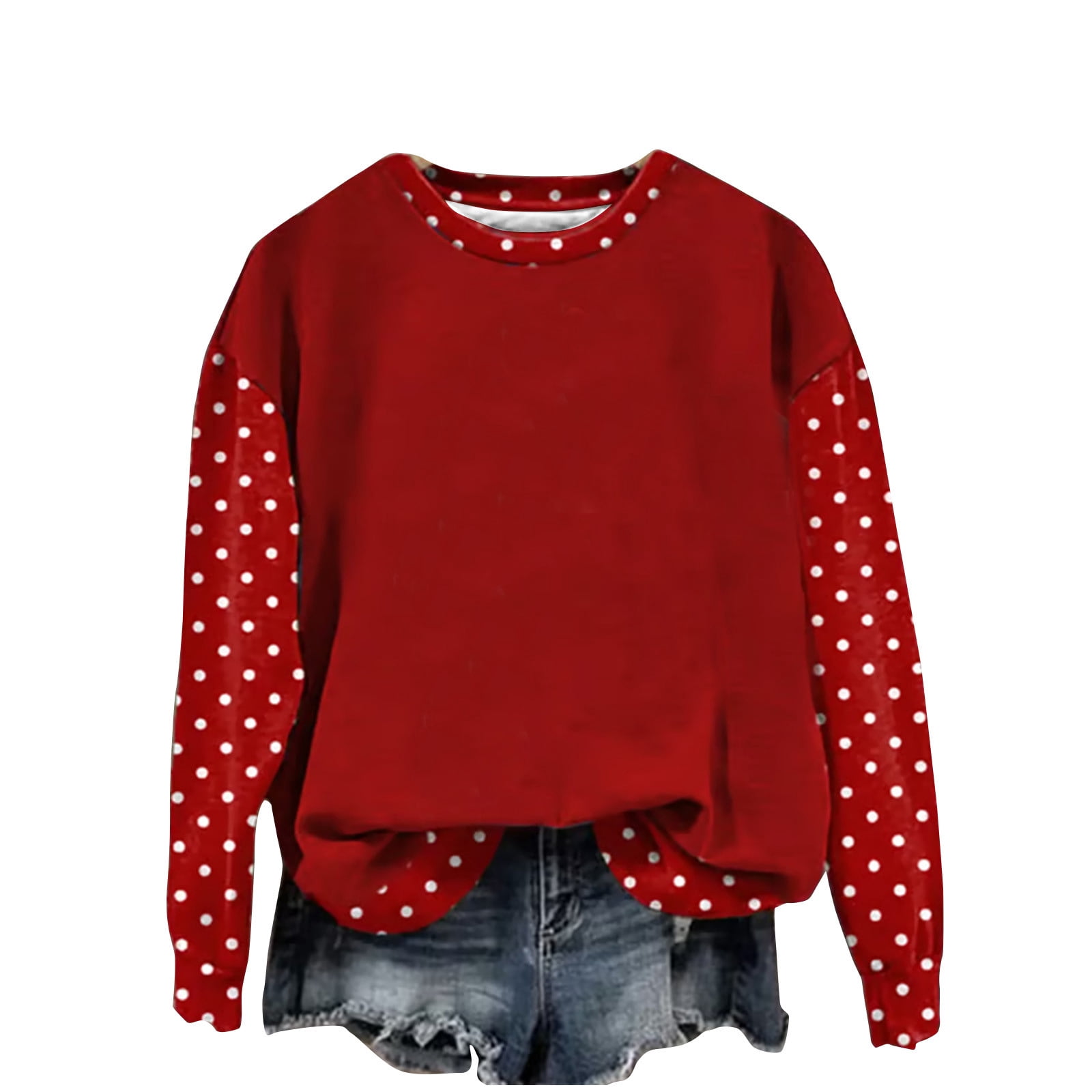 Spring Pullover UTSJKR Polka Dot Sweater for Women 2026 Fashion Winter Spring Chunky ...