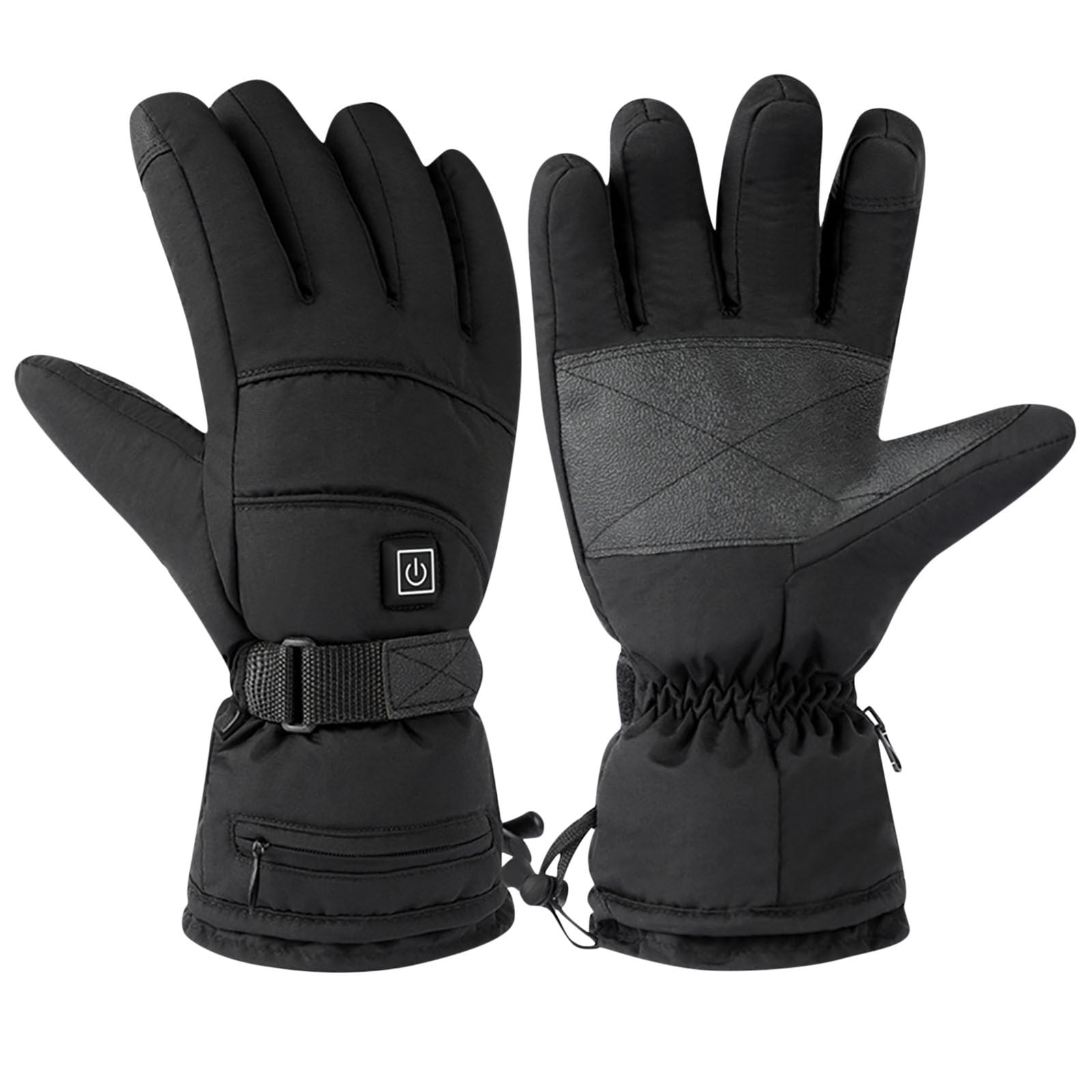 UTSJKR Rechargeable Electric Heated Gloves, Touchscreen Waterproof Cold Weather Thermal Heated Gloves for Hunting, Fishing, Skiing, Camping, Cycling Black