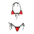 thumbnail image 1 of UTSJKR Savings Bikini Swimsuits for Women Cheeky Bikini Sets Sexy Bathing Suits 2 Piece High Waisted Cute Swimwear Triangle Bikini Red Free Size, 1 of 3