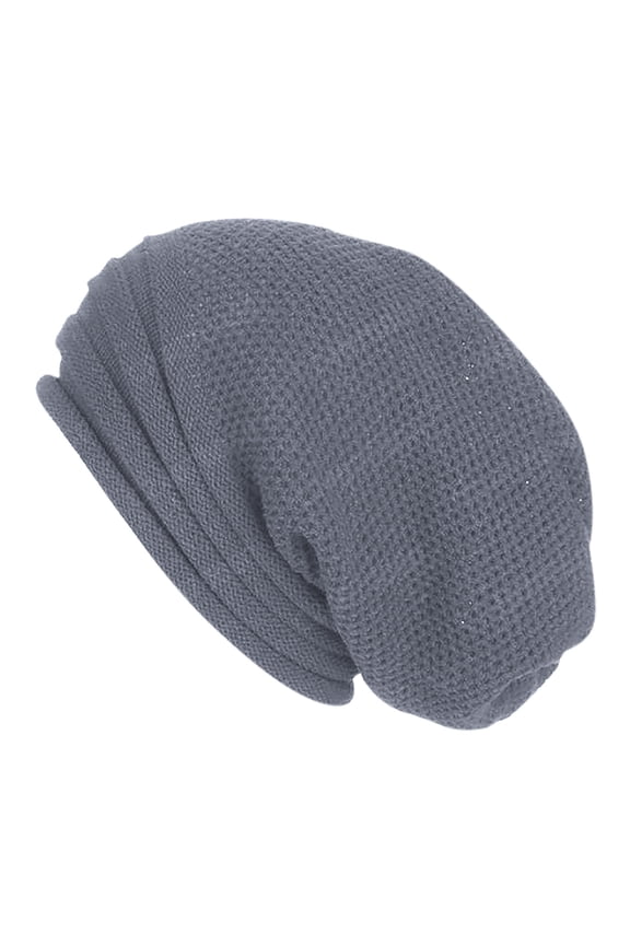 Crochet Beanie for Women Y2k Colorful Knitted Beanie Cute Winter Soft Warm Ski Hat Streetwear Knitted Pile Hat Headband Hat Gray