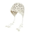 thumbnail image 1 of UTSJKR Savings Summer Cotton Hollow Women Beanie Tassel Hat Floral Handmade Cap Lightweight Crochet Slouchy Knitted Hat White, 1 of 2