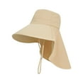 thumbnail image 1 of UTSJKR Sun Hats for Women with Neck Flap Ponytail Hole Women Sun Hats Rollable UV Protection Fishing Hats Wide Brim UPF 50+ Khaki, 1 of 5