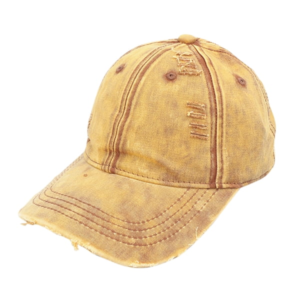UTSJKR Vintage Baseball Cap for Men Women Golf Dad Hat Adjustable Low Profile Sun Protection Distressed Visor Cap Outdoor Yellow