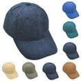 thumbnail image 1 of UTSJKR Solid Corduroy Cotton Vintage Unisex Baseball Adjustable Golf Trucker Cap Hat Unstructured Golf Dad Caps Blue, 1 of 3