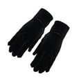 thumbnail image 1 of UTSJKR Stretch Velvet Gloves Wrist Length Women's Solid Color Velvet Thermal Gloves for Winter Thickened and Fleece-Lined for Cold Protection Black, 1 of 3
